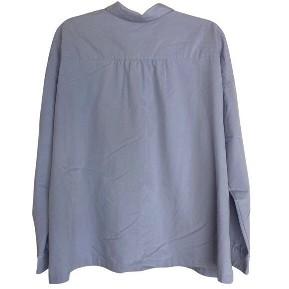 J Jill Button Up Tencel Modal Blend Periwinkle Shirt L Minimalist Classic - Picture 2 of 7